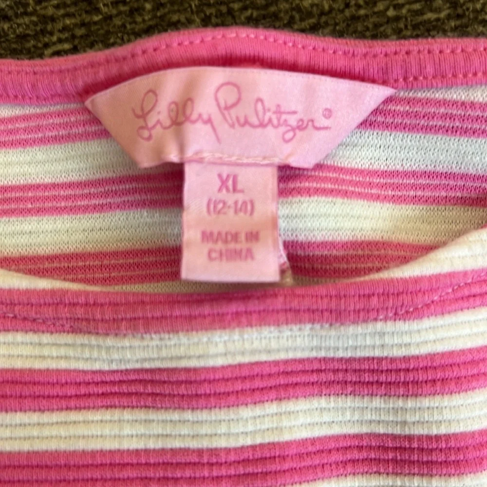 Lilly Pulitzer Little Layton Ottoman-Stripe‎ Shift Dress, Hotty Pink, Girls'